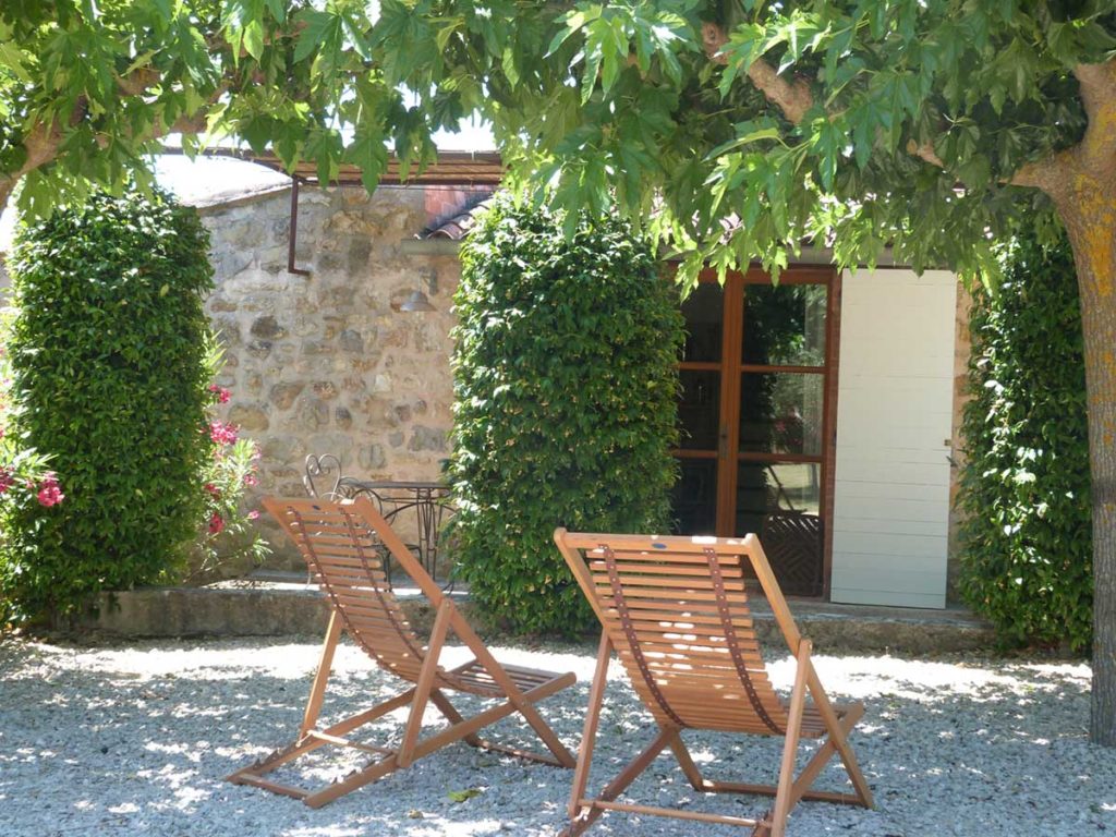 La terrasse du gîte Venus